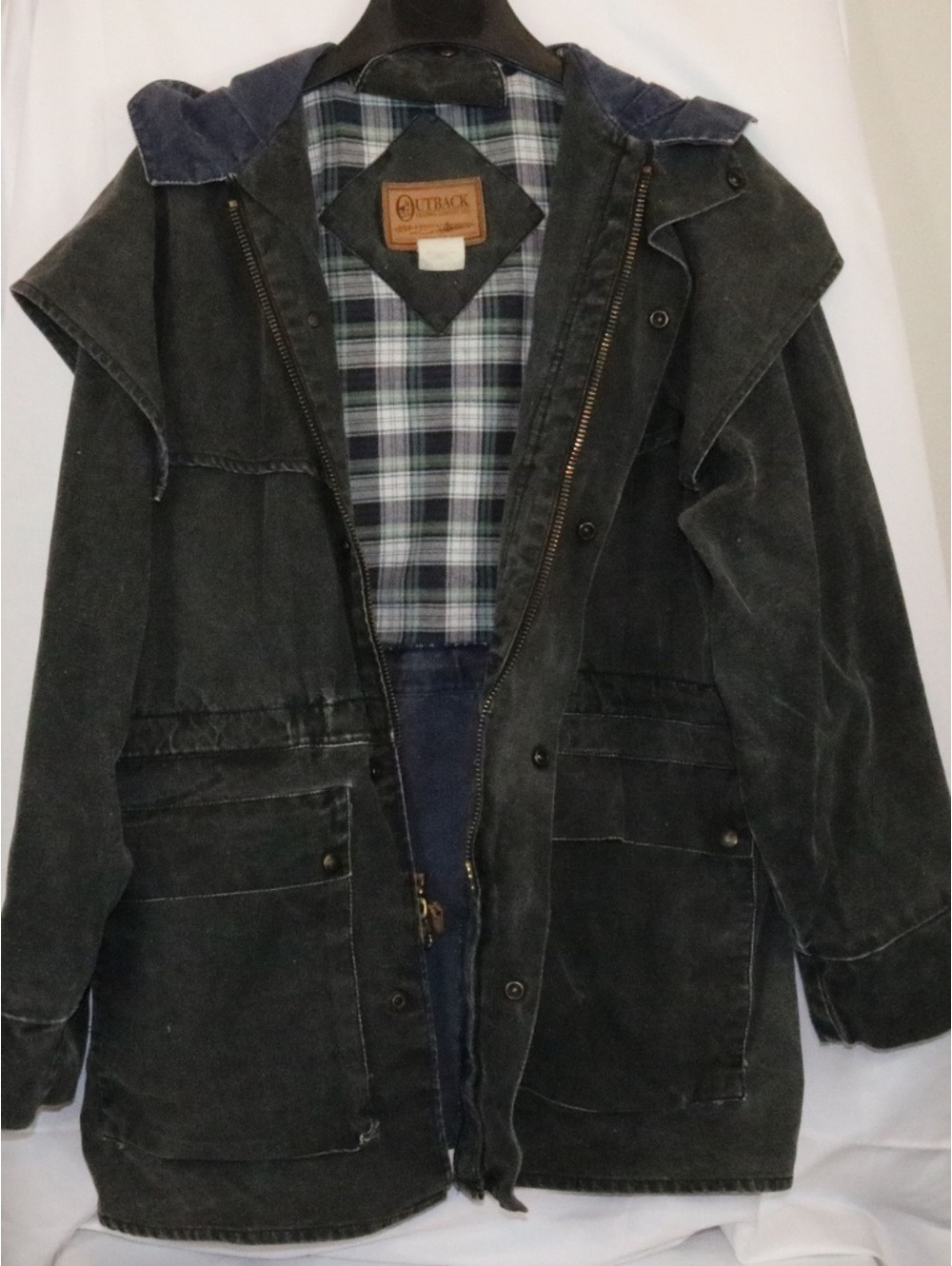 VTG Outback Trading Co. Swagman Western Anorak Jacket Coat Large Hooded Barn